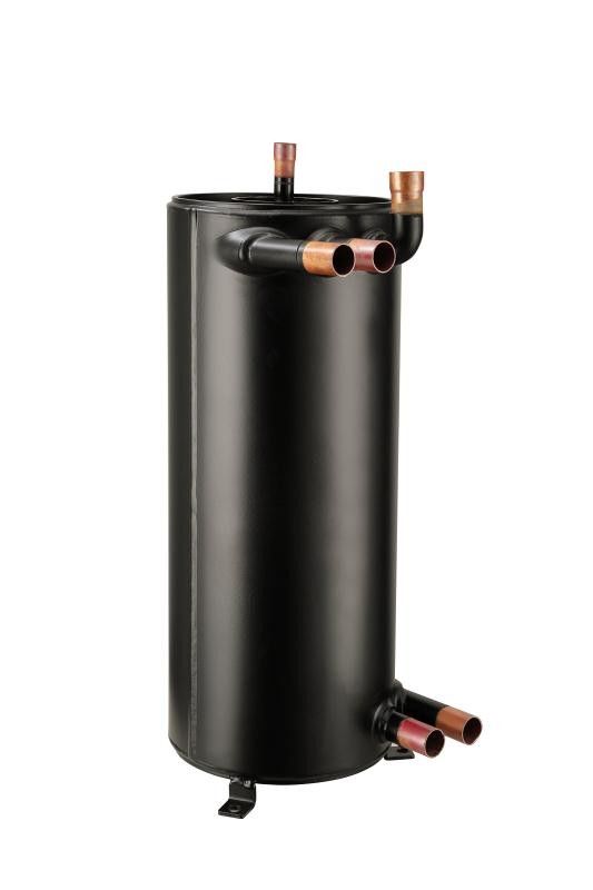 25Échangeur de chaleur à réservoir de sécurité à double tube de.4 mm pour climatiseur à eau, refroidisseur industriel