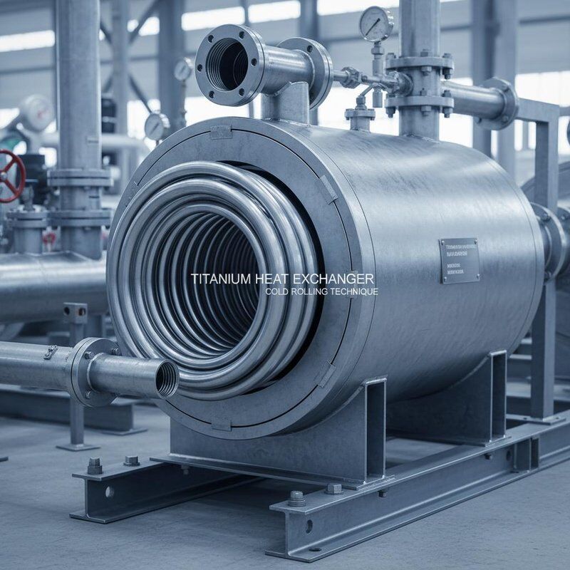 Technique de laminage à froid pour échangeur de chaleur en titane avec conception légère et résistante à la corrosion pour le transfert de chaleur industriel