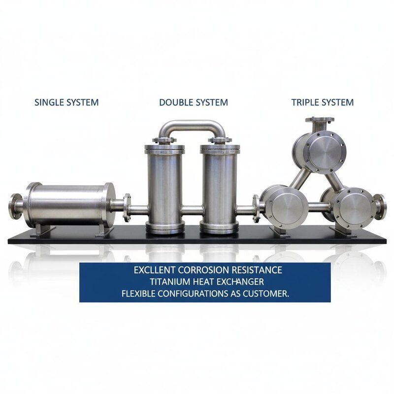 Excellente résistance à la corrosion, échangeur de chaleur léger en titane, compatible CIP pour applications industrielles