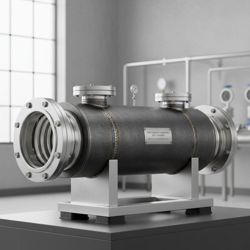 Échangeur de chaleur en titane pur et en acier au titane compatible CIP avec options de système simple/double/triple