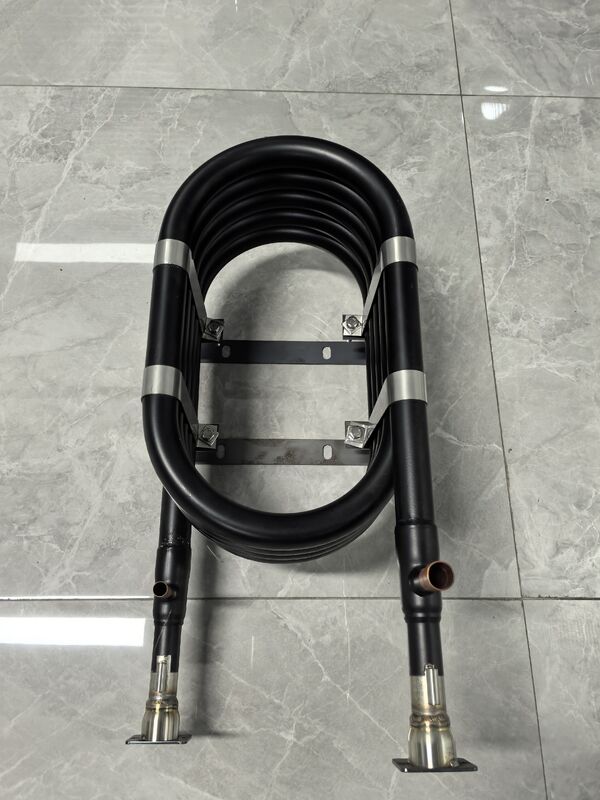Échangeur de chaleur coaxial à tube extérieur en acier inoxydable avec tube intérieur en titane et construction à tube torsadé en spirale