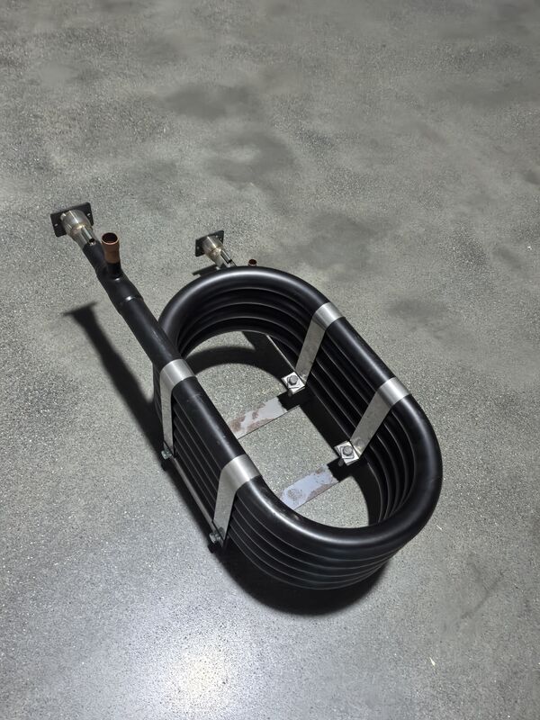 1Échangeur de chaleur coaxial avec tube extérieur en acier inoxydable et construction de torsion en spirale