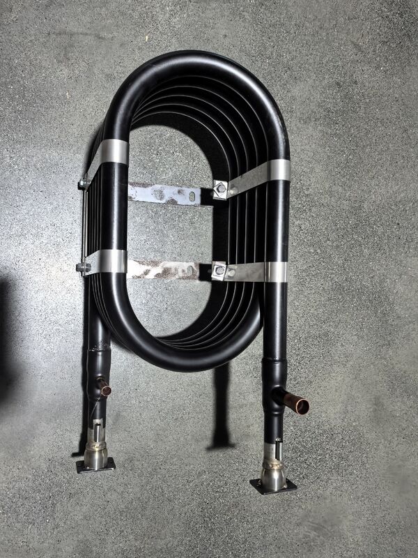 Échangeur de chaleur coaxial haute pression de 4,2 MPA avec tube intérieur en acier inoxydable/cuivre/titane et taille personnalisable de 3 à 20 M pour les applications de condensateur de pompe à chaleur