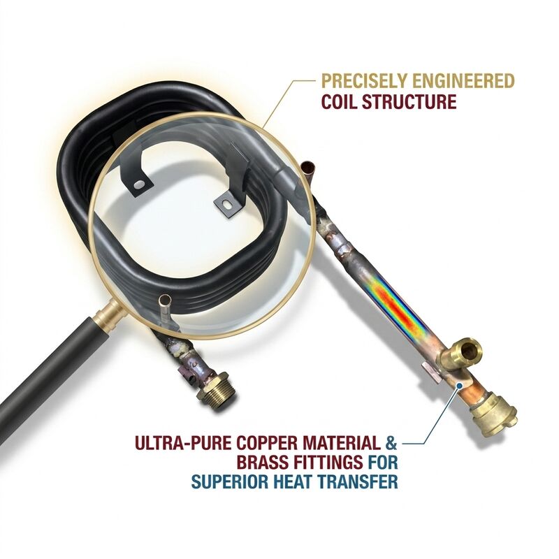 Échangeur de chaleur coaxial à haute efficacité à faible entretien pour pompe à chaleur à air HVAC