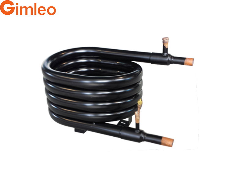 Échangeur de chaleur à serpentin coaxial modèle Miniwatt Z18 en cuivre durable pour pompes réfrigérantes