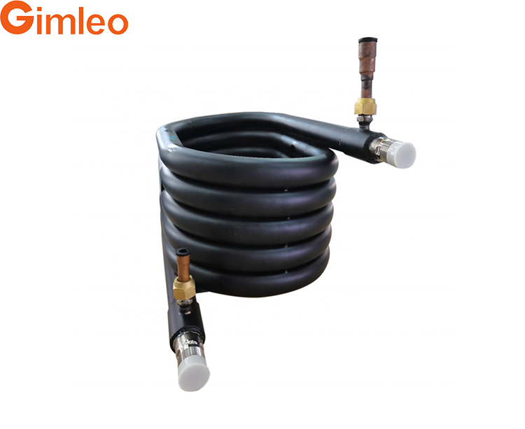 Échangeur de chaleur à serpentin coaxial modèle Miniwatt Z18 en cuivre durable pour pompes réfrigérantes