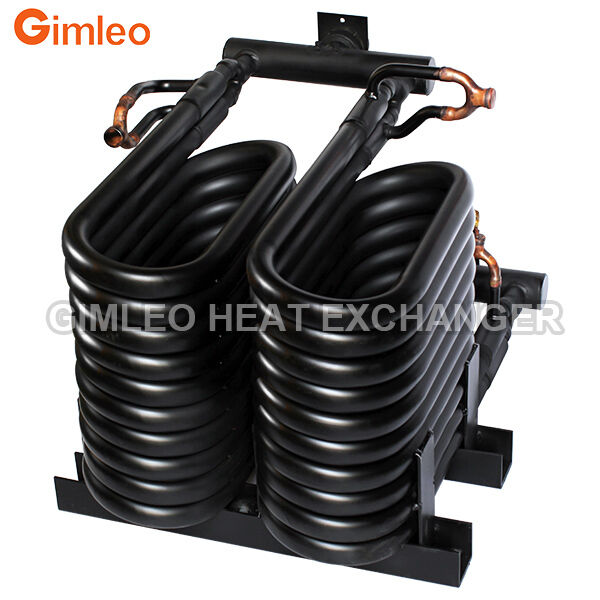 20 chevaux 70 kW 240000 BTU condensateur évaporateur tube dans tube échangeur de chaleur coaxiale échangeur de chaleur pour HVACR